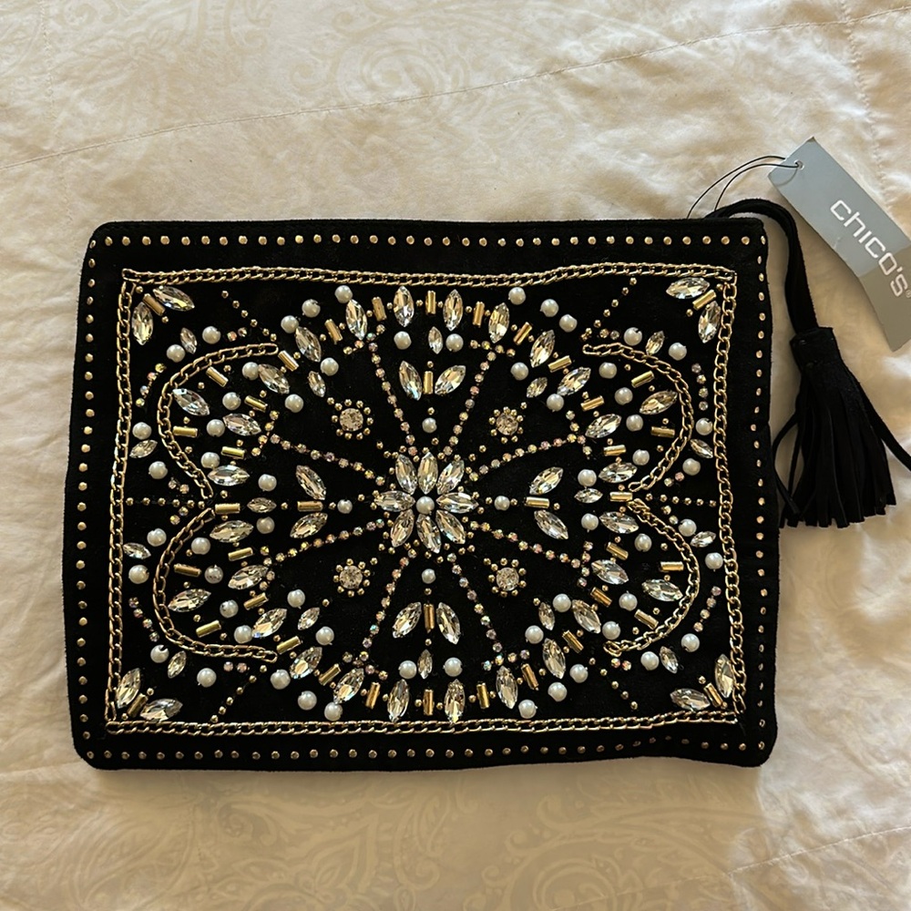 Chicos soft Lamb Suede clutch